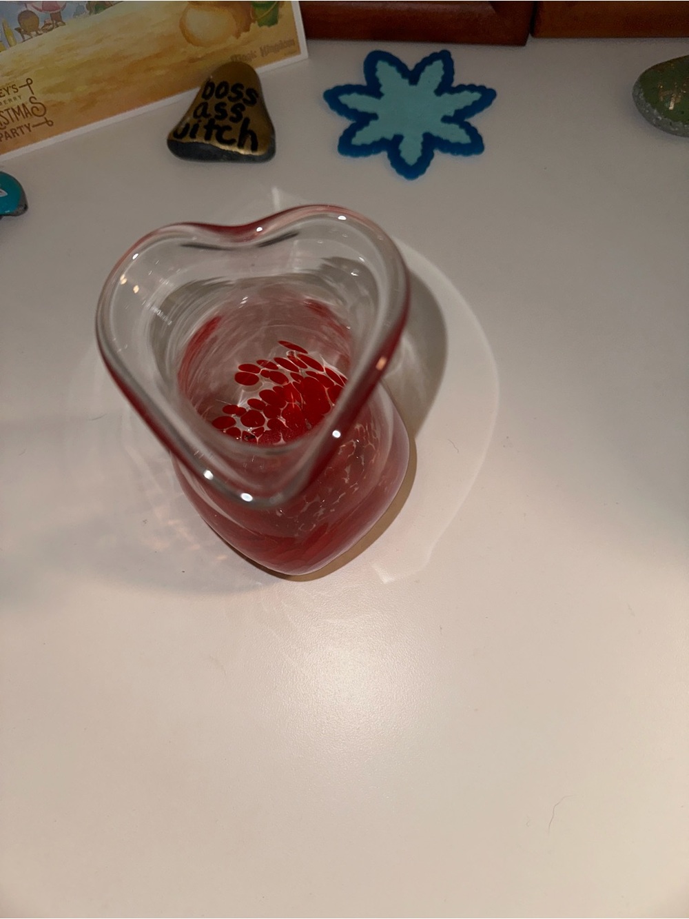 Heart Shape Glass Vase